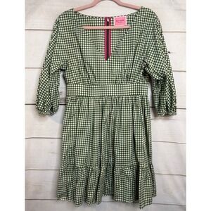 kate spade Green and White Gingham Mini Dress